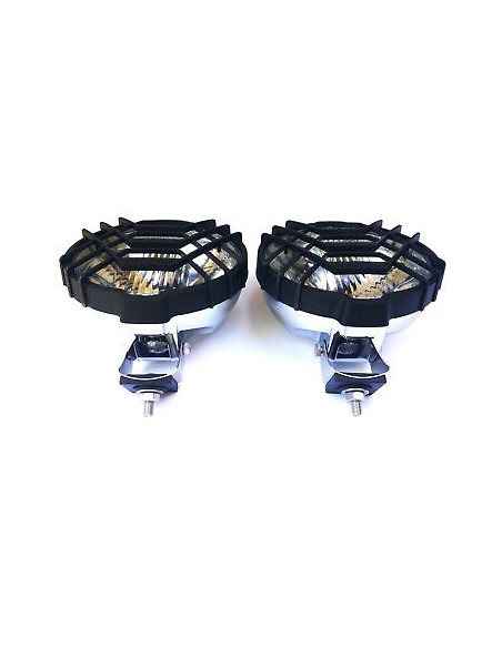 2x Rund Chrom Fernscheinwerfer H3 Halogen Zusatzscheinwerfer 183 mm 12V 24V E20