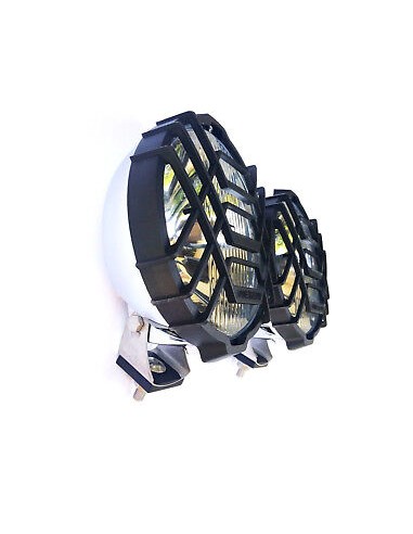 2x Rund Chrom Fernscheinwerfer H3 Halogen Zusatzscheinwerfer 183 mm 12V 24V E20