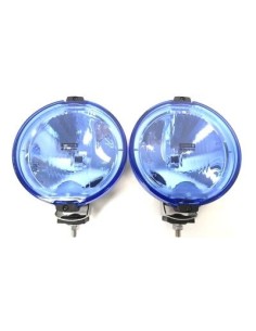 2x Fernscheinwerfer H3 Blau Rund LED RING 24V Positionslicht Zusatzscheinwerfer