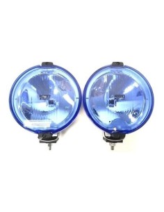 2x Fernscheinwerfer H3 Blau Rund LED RING 24V Positionslicht Zusatzscheinwerfer 2