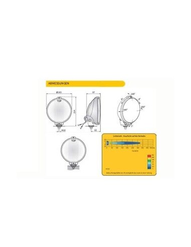 2x Fernscheinwerfer H3 Blau Rund LED RING 24V Positionslicht Zusatzscheinwerfer