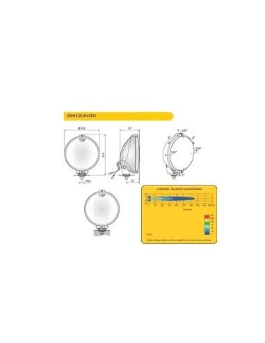 Fernscheinwerfer ø183 mm 24V LED RING Positionslicht Zusatzscheinwerfer E20 RUND