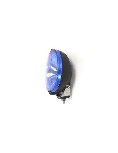2x Blau rund Fernscheinwerfer Zusatzscheinwerfer mit 12V LED Ring Positionslicht