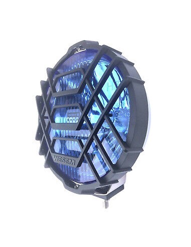 Blau chrom rund H3 Halogen Fernscheinwerfer Fernlicht Zusatzscheinwerfer 12V 24V