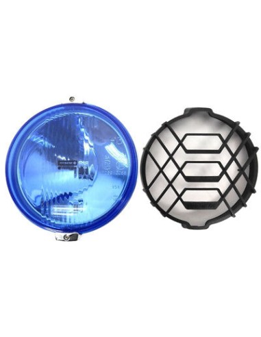 2x Blau chrom rund Halogen Fernscheinwerfer Fernlicht Zusatzscheinwerfer 12V 24V