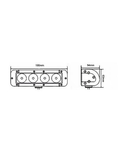 Panel LED 4 x LED