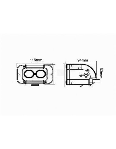 Panel LED 2 x LED