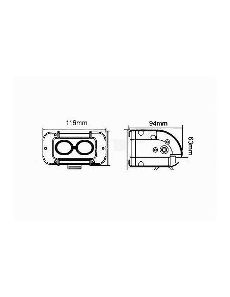 Panel LED 2 x LED