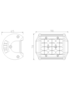 Panel LED 12 x LED KMR16 2