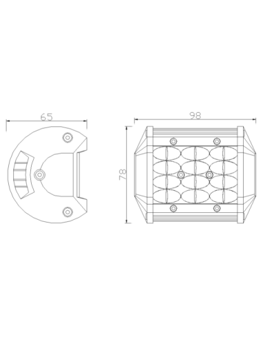 Panel LED 12 x LED KMR16