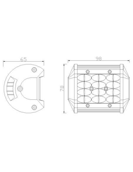 Panel LED 12 x LED KMR16