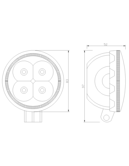 Arbeitslampe  4x LED spot