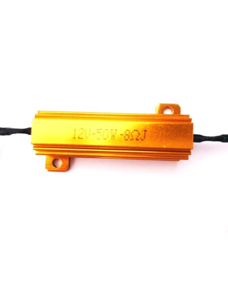 2x Widerstände 12V 50W 8Ω Ohm Lastwiderstand & Kabelklemmen für LED Rückleuchte