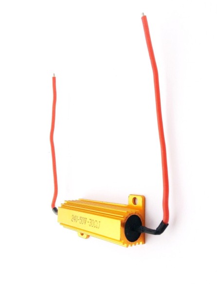 2x Widerstände 24V 50W 30Ω Ohm Lastwiderstand m. Kabelklemmen f. LED Rückleuchte