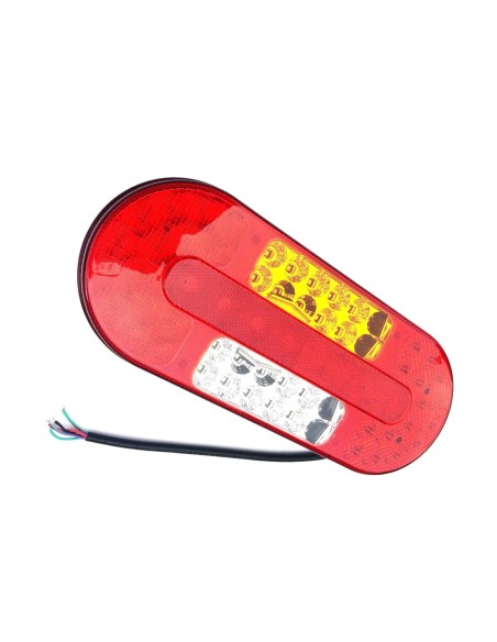 5 Funktionen LED Rückleuchte 12V 24V rechts f. LKW Schlepper Traktor mit Dreieck