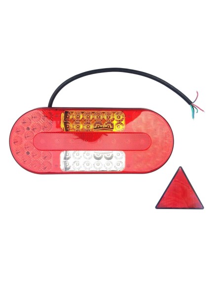 5 Funktionen LED Rückleuchte 12V 24V Links für LKW Schlepper Traktor mit Dreieck