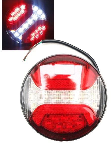 LED Rückleuchte Rund 122 Nebelschlussleuchte Rückfahrleuchte Anhänger LKW PKW