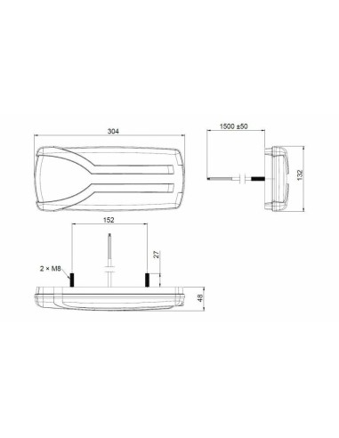 7 Funktionen LED Rückleuchte E9 rechts 12V 24V für BUS Trailer LKW PKW Anhänger