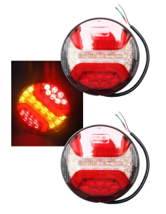 2x LED Rückleuchte Rund 122 Bremslicht Positionslicht Blinker Anhänger LKW PKW