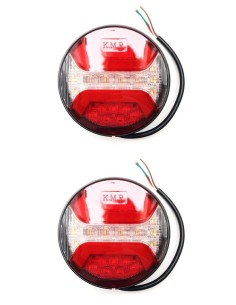 2x LED Rückleuchte Rund 122 Bremslicht Positionslicht Blinker Anhänger LKW PKW 2
