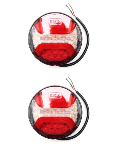 2x LED Rückleuchte Rund 122 Bremslicht Positionslicht Blinker Anhänger LKW PKW