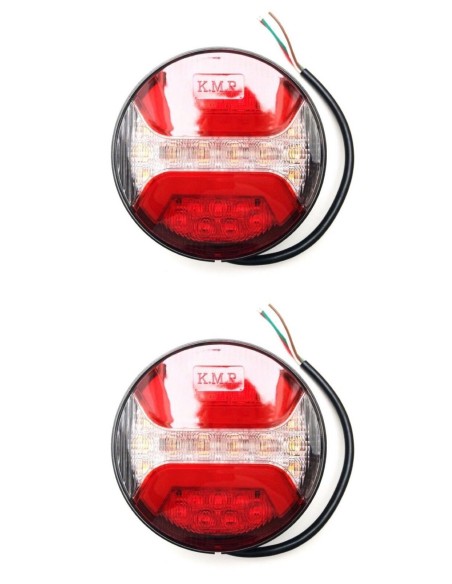 2x LED Rückleuchte Rund 122 Bremslicht Positionslicht Blinker Anhänger LKW PKW