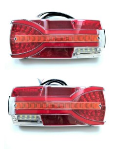 2x 7 Funktionen LED Rückleuchte E9 12V 24V IP68 für BUS Trailer LKW PKW Anhänger