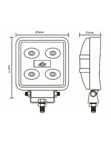 Lampe Arbeits 5x 3W LED Mini