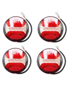 4x LED Rückleuchte Rund 122 Bremslicht Positionslicht Blinker Anhänger LKW PKW 2