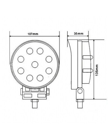 LED - Arbeitsleuchte LED 9x Runde