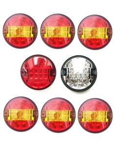 8x LED Rückleuchte Rund 140 Nebelschlußleuchte Rückfahrleuchte Blinker Anhänger