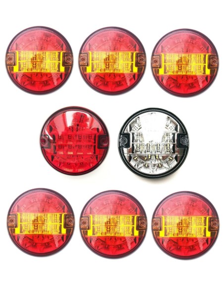 8x LED Rückleuchte Rund 140 Nebelschlußleuchte Rückfahrleuchte Blinker Anhänger