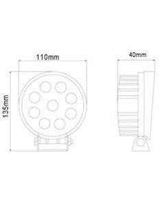 LED - Arbeitsleuchte 9x runden Fleck LED 2