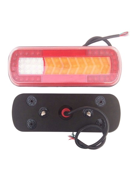 2x LED Rückleuchte PKW LKW Anhänger dynamische Blinker 280x100x30 64 LEDs E9