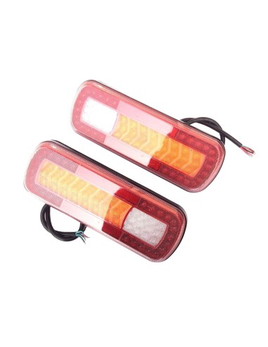 2x LED Rückleuchte PKW LKW Anhänger dynamische Blinker 280x100x30 64 LEDs E9