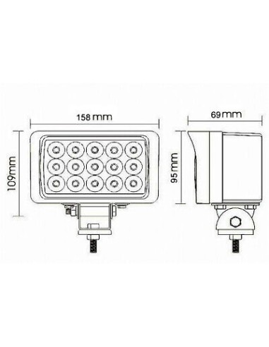 LED - Arbeitsleuchte 15x LED
