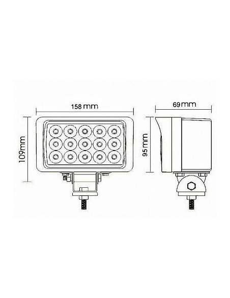 LED - Arbeitsleuchte 15x LED