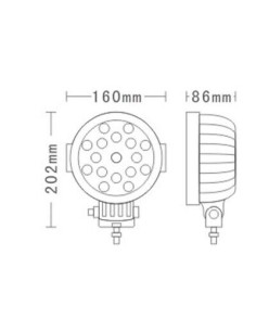 LED - Arbeitsleuchte 17x rot runde LED 2