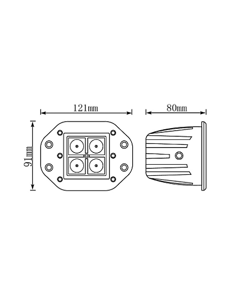 LED - Arbeitslampe 4X LED