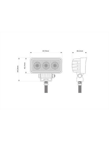 LED Arbeitsleuchte 3xLED Flood