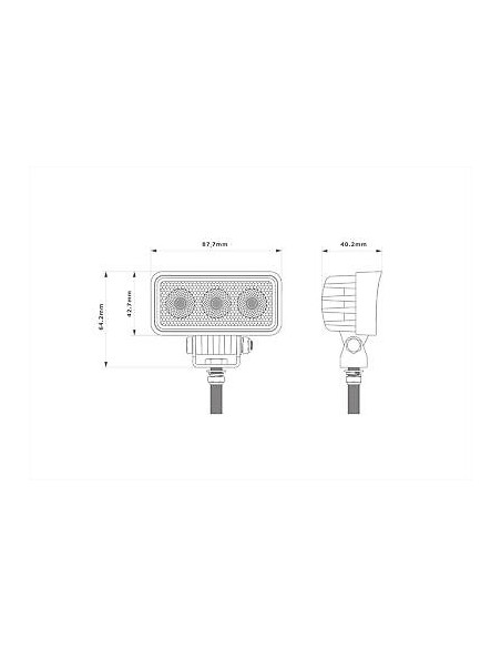 LED Arbeitsleuchte 3xLED Flood