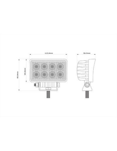 LED Arbeitsleuchte 8xLED Flood