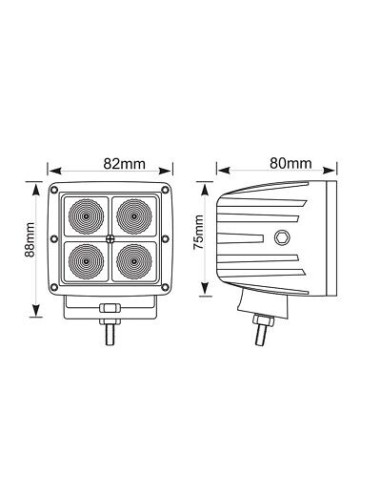 LED-Arbeitsleuchte LED 4x