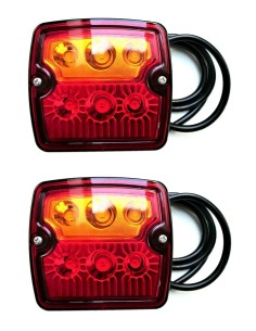 2x 3 Funktionen LED Rückleuchte E9 12V 24V für Trailer LKW PKW Anhänger Traktor