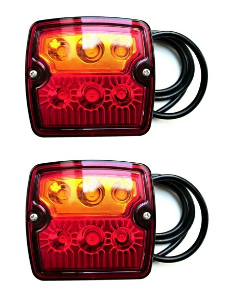 2x 3 Funktionen LED Rückleuchte E9 12V 24V für Trailer LKW PKW Anhänger Traktor