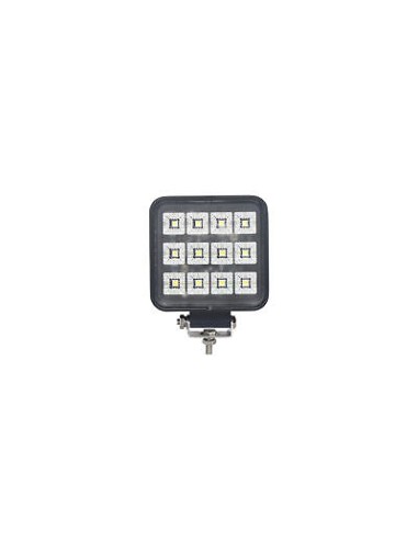 LED-Arbeitsscheinwerfer 12x LED quadratisch mit Schalter