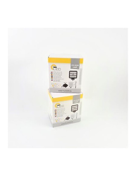 LED-Arbeitsscheinwerfer 12x LED quadratisch mit Schalter