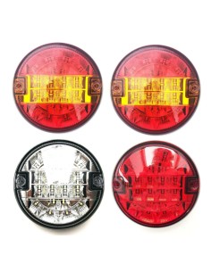 4x LED Rückleuchte Rund 140 Nebelschlußleuchte Rückfahrleuchte Blinker Anhänger