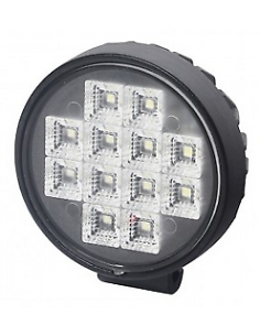LED-Arbeitsscheinwerfer 12x LED rund mit Schalter
