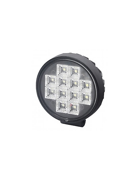 LED-Arbeitsscheinwerfer 12x LED rund mit Schalter